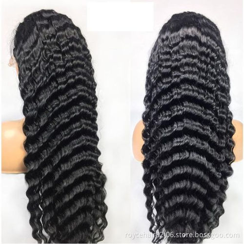 Cuticle Aligned Loose Wave Lace Closure Wigs Vendor, Cheap 10a Peruvian Curly Human Hair HD 4x4 Lace Front Wig For Women